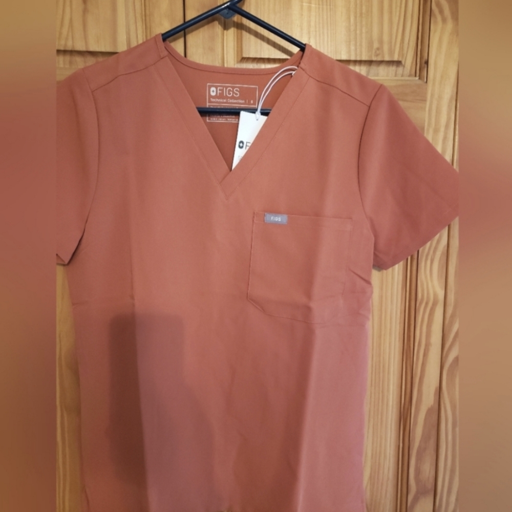 FIGS Scrub Top- Terracota Catarina Small